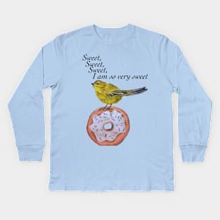 Yellow Warbler Call Kids Long Sleeve T-Shirt